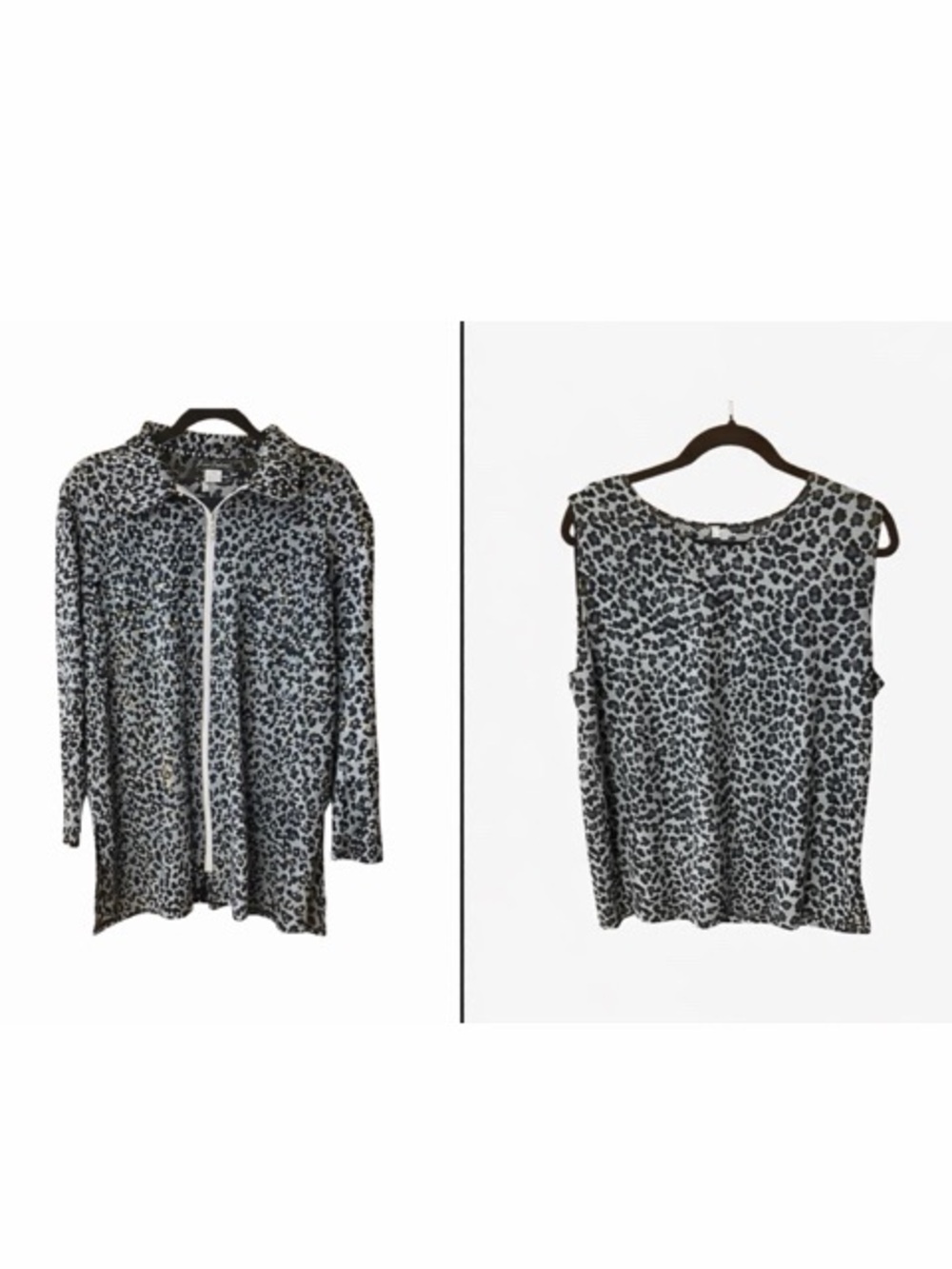 Jennie Fashions Vintage Animal Print Jacket And Tank Top‎ Two Piece Set